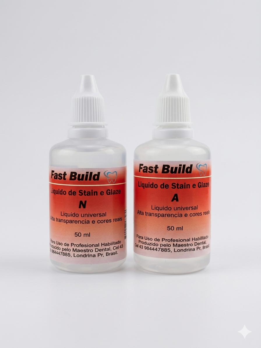 Fast Build, Liquido Do Stain E Glaze ( N ) 50ml